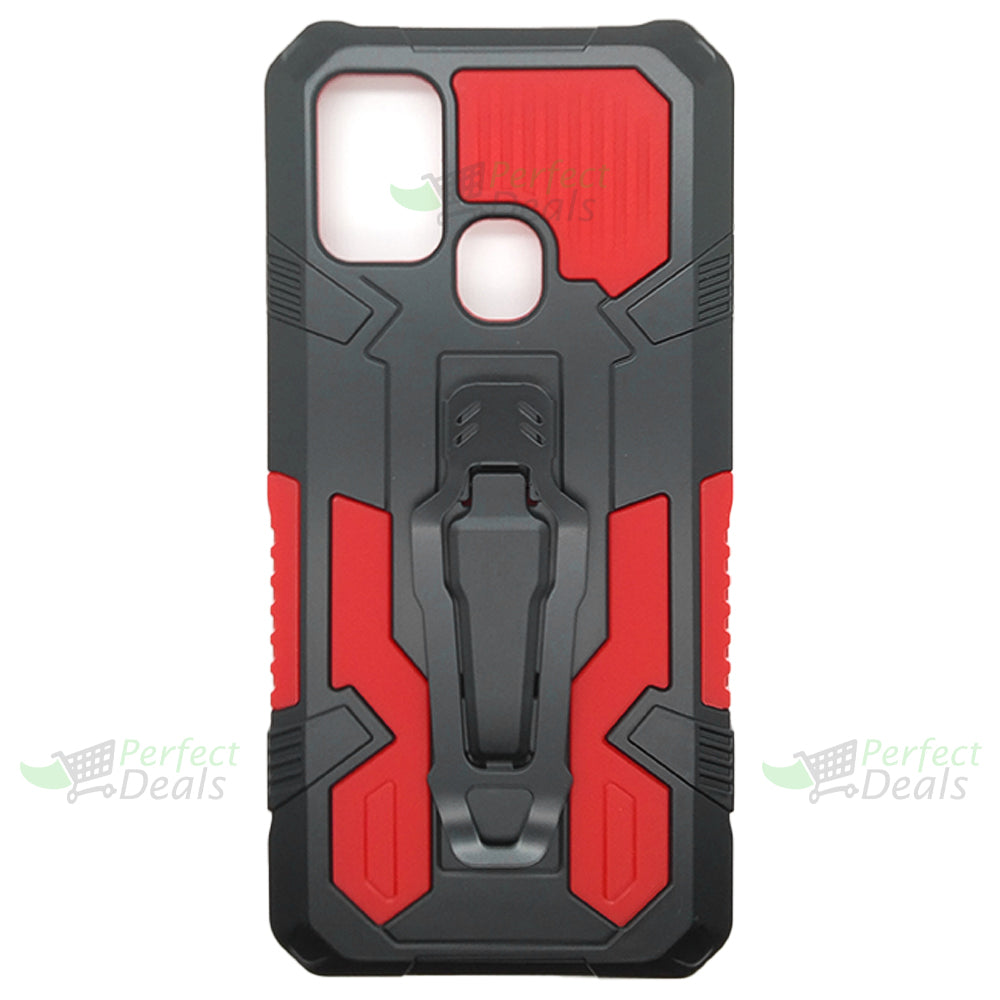 iCrystal Hybrid Anti Shock Case with Holder and Stand for Samsung M31