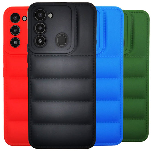 Puffer Case Jacket Cushion Back Cover for Tecno SPARK 8C