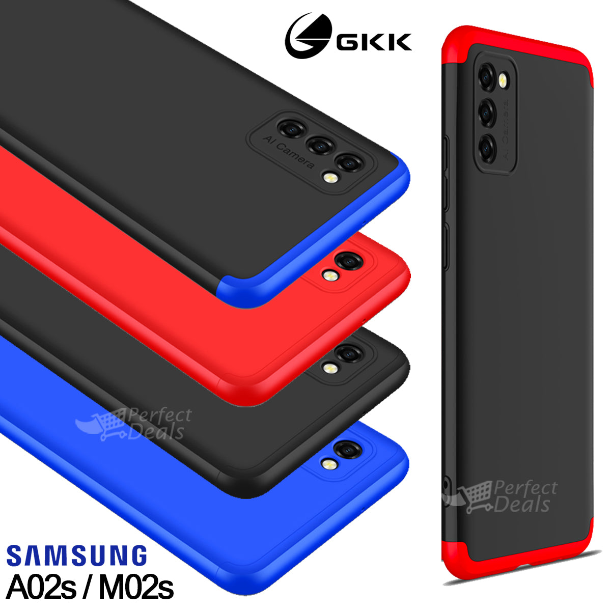 Original GKK Dual Tone 360º Case for Samsung A02s