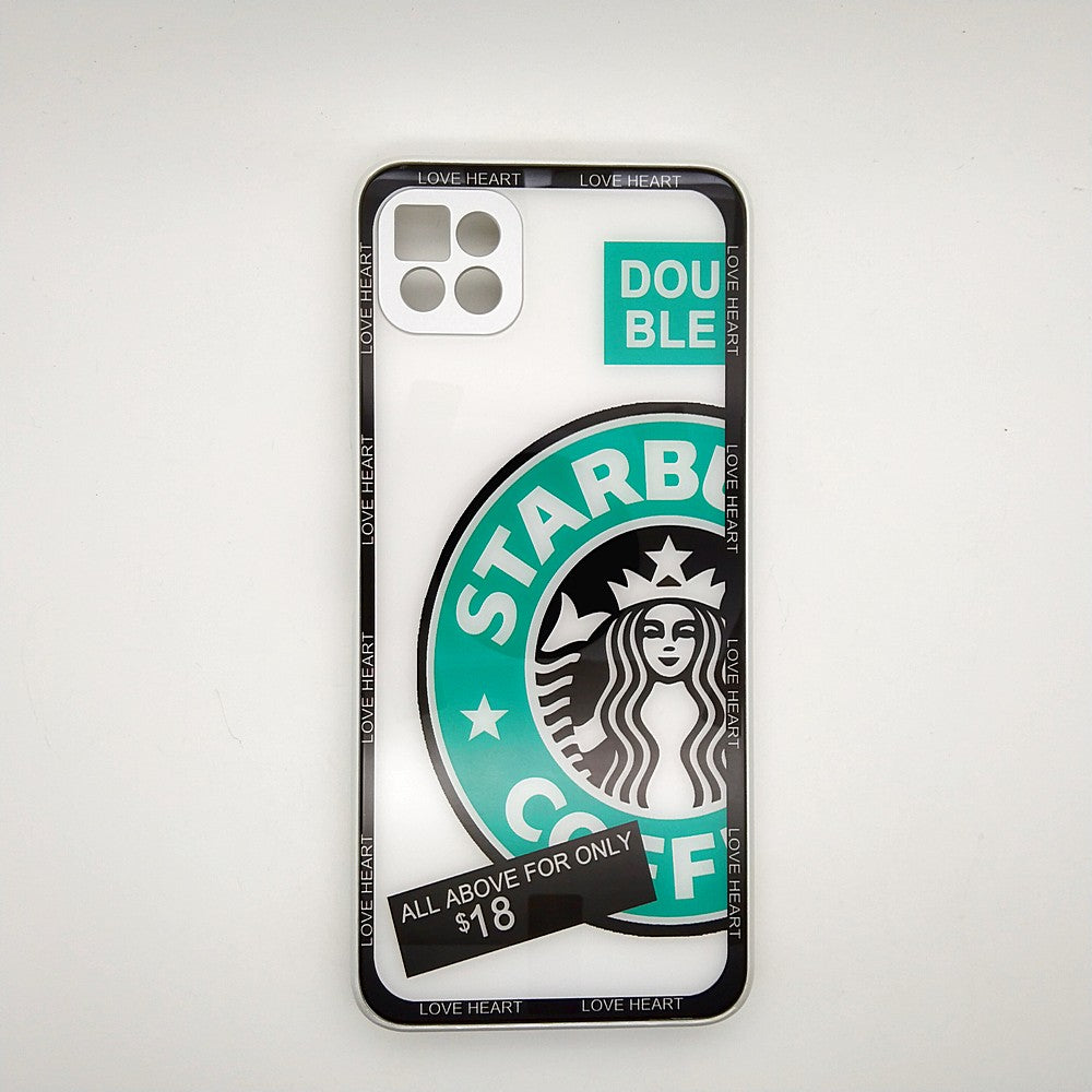 A22 5G Starbucks Series High Quality Perfect Cover Full Lens Protective Transparent TPU Case For Samsung A22 5G