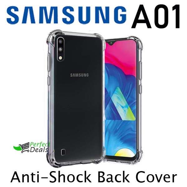 AntiShock Clear Back Cover Soft Silicone TPU Bumper case for Samsung A01
