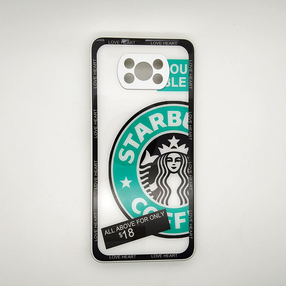 POCO X3 Starbucks Series High Quality Perfect Cover Full Lens Protective Transparent TPU Case For Xiaomi Mi POCO X3