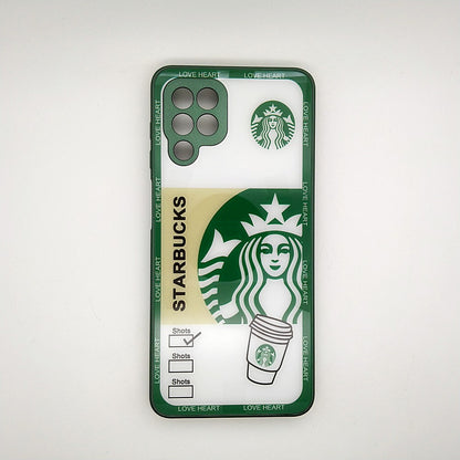 M32 4G Starbucks Series High Quality Perfect Cover Full Lens Protective Transparent TPU Case For Samsung M32 4G