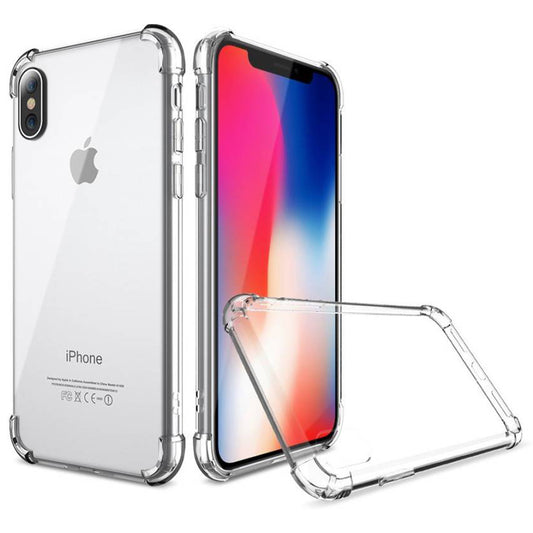 AntiShock Clear Back Cover Soft Silicone TPU Bumper case for apple iPhone X / Xs