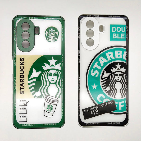 Starbucks Full Camera Lens Protective Hard Shel PC Case For Huawei NOVA Y70