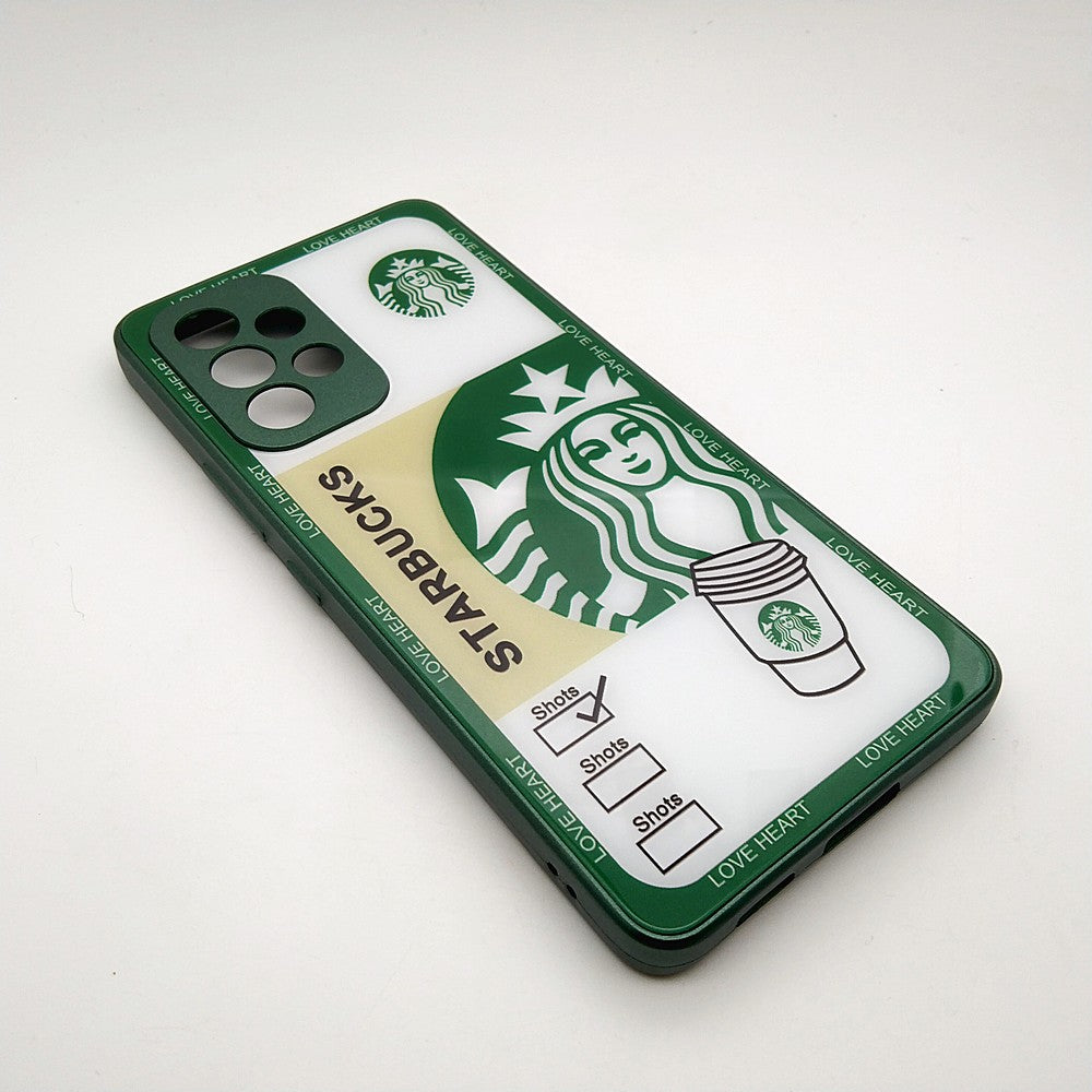 A53 5G Starbucks Series High Quality Perfect Cover Full Lens Protective Transparent TPU Case For Samsung A53 5G