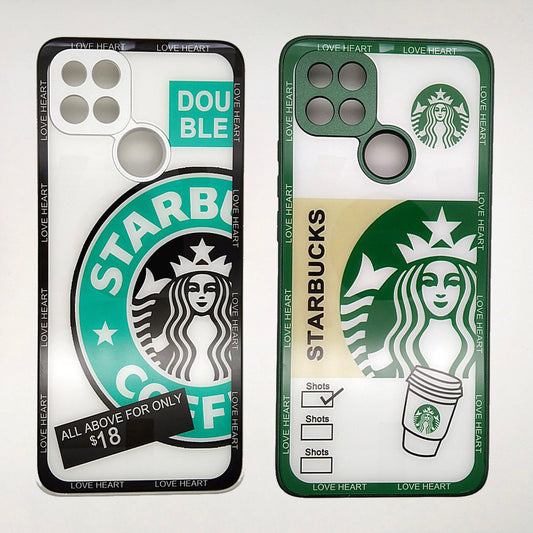 Starbucks Full Camera Lens Protective Hard Shel PC Case For OPPO OPPO A15