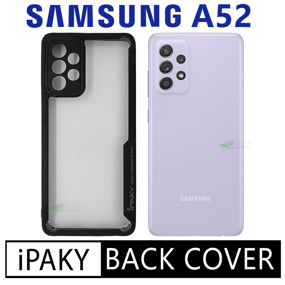 iPaky Shock Proof Back Cover for Samsung A52 4G