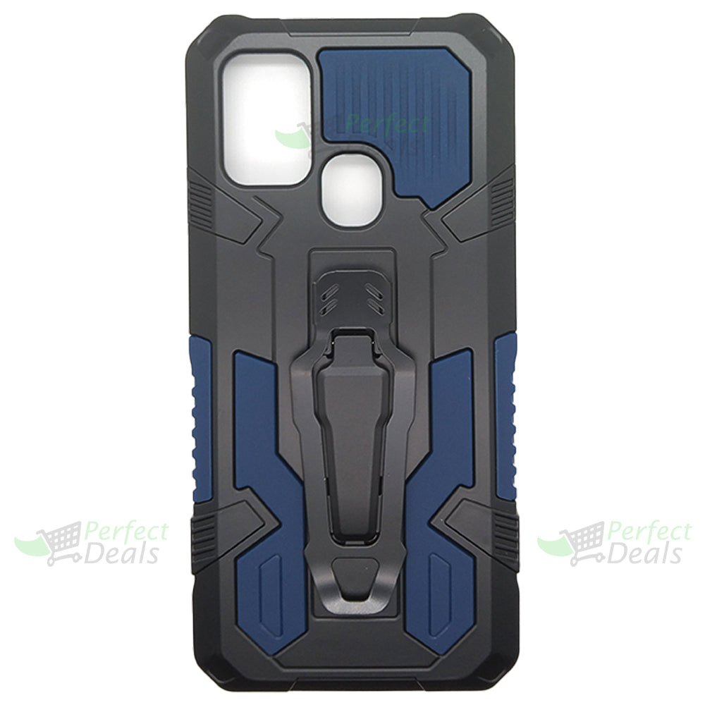 iCrystal Hybrid Anti Shock Case with Holder and Stand for Samsung M31