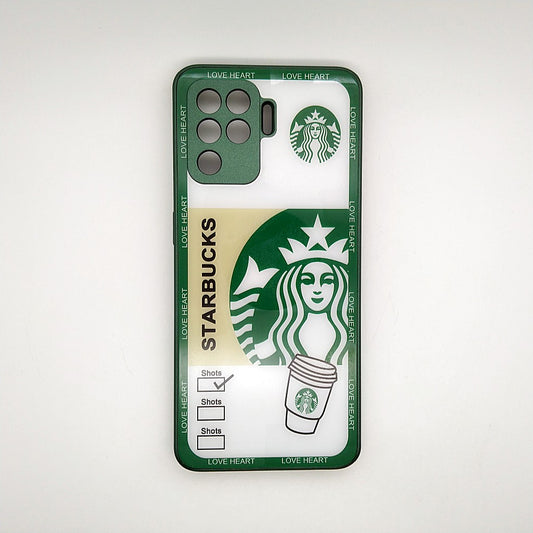 Starbucks Full Camera Lens Protective Hard Shel PC Case For OPPO F19 Pro