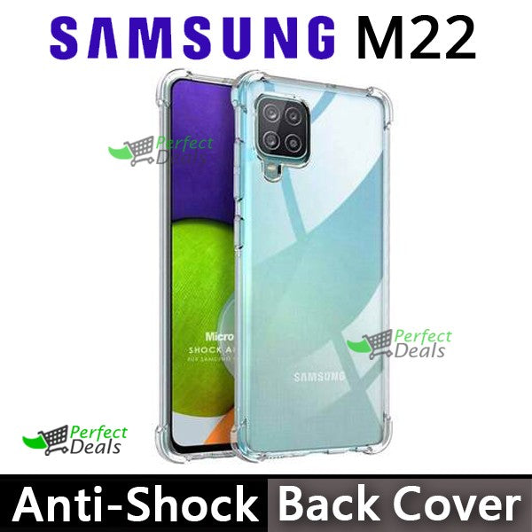 AntiShock Clear Back Cover Soft Silicone TPU Bumper case for Samsung M22