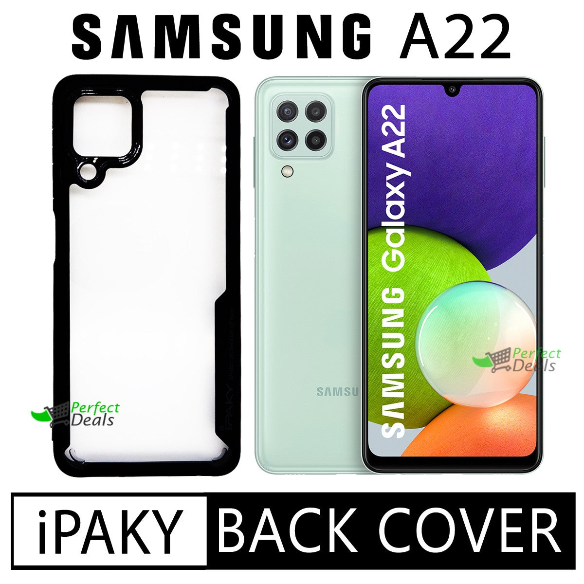 iPaky Shock Proof Back Cover for Samsung A22