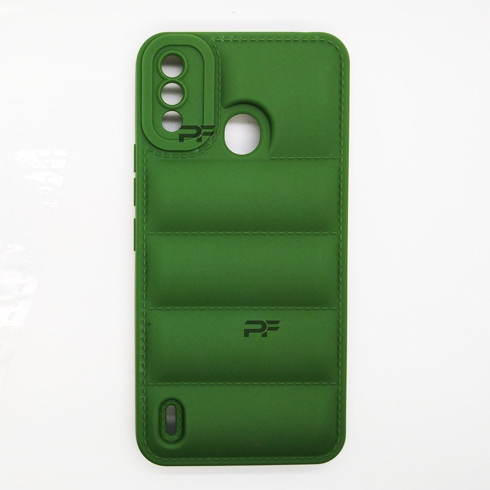 Puffer Case Jacket Cushion Back Cover for itel A48