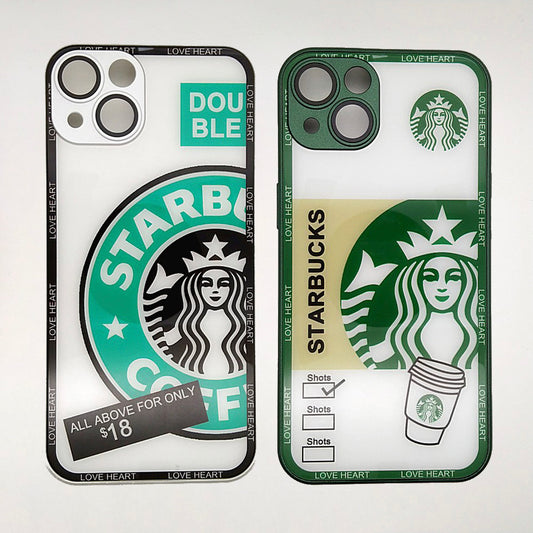 Starbucks Full Camera Lens Protective Hard Shel PC Case For apple iPhone 13