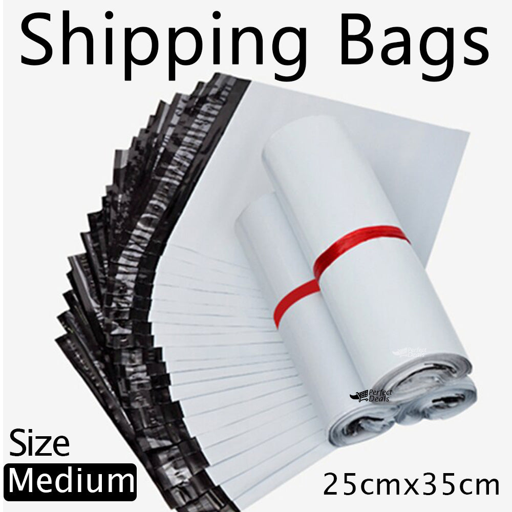 Shipping Bags Poly Mailer Courier Bags White Medium 25cm x 35cm