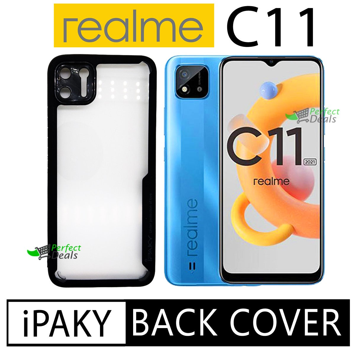 iPaky Shock Proof Back Cover for Realme C11 / C12