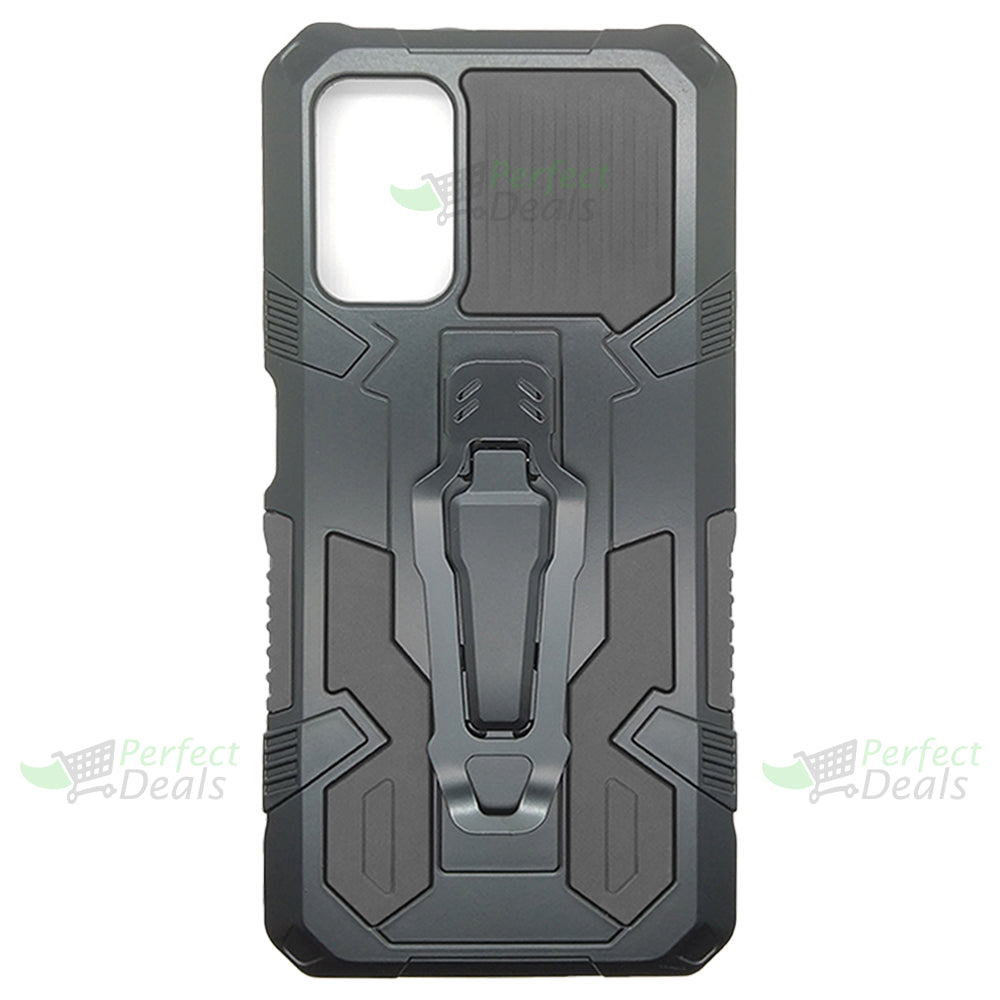 iCrystal Hybrid Anti Shock Case with Holder and Stand for Mi POCO M3