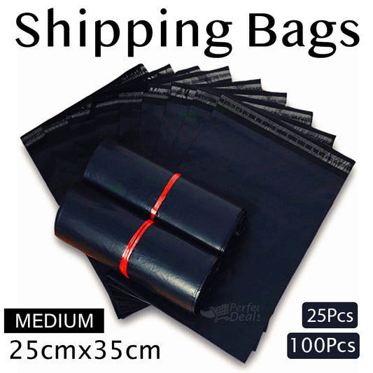 High Quality Shipping Bags Poly Mailer Courier Bags Black Medium 25cm x 35cm