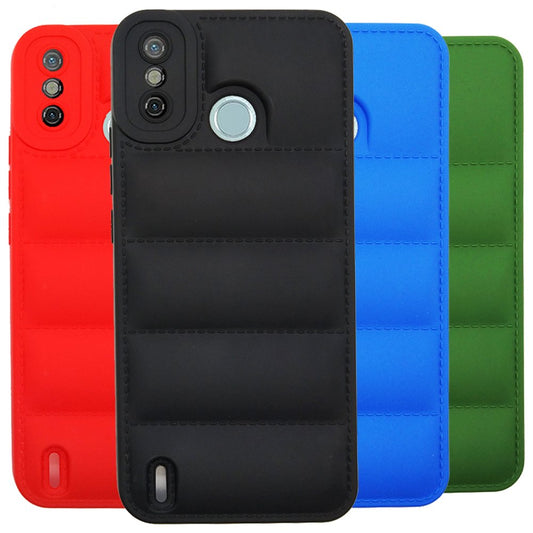 Puffer Case Jacket Cushion Back Cover for TECNO SPARK 6 GO