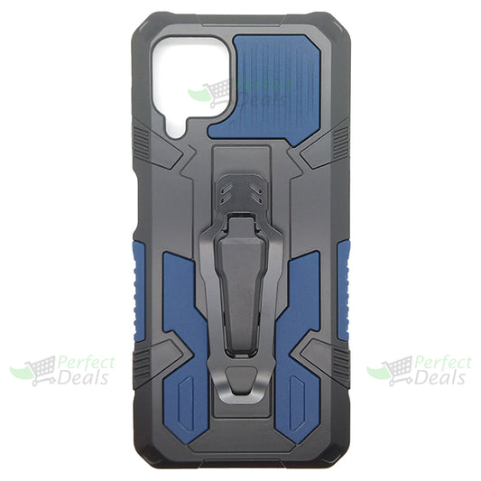 iCrystal Hybrid Anti Shock Case with Holder and Stand for Samsung M12